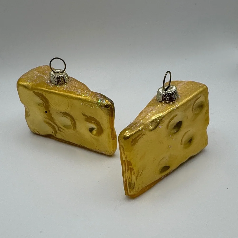 Gold Cheese Slice Wedge Christmas Ornament Set of 2 * Target Exclusive *